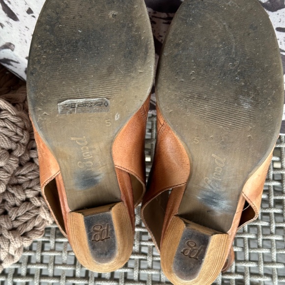 Paul Green Cayanne Leather Peep Toe Sandal Bootie Nougat Leather US Size 7.5 - Picture 3 of 7